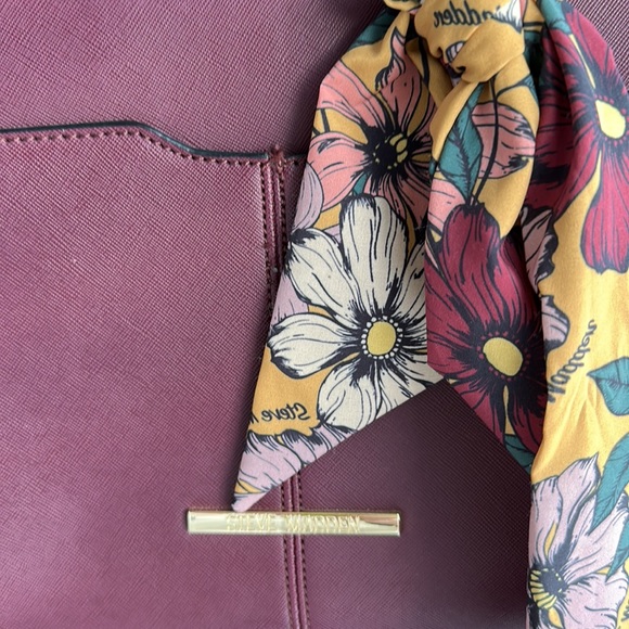 STEVE MADDEN BREESE CROSSBODY SATCHEL BAG PURSE HANDBAG wine plum burgundy - Picture 2 of 14